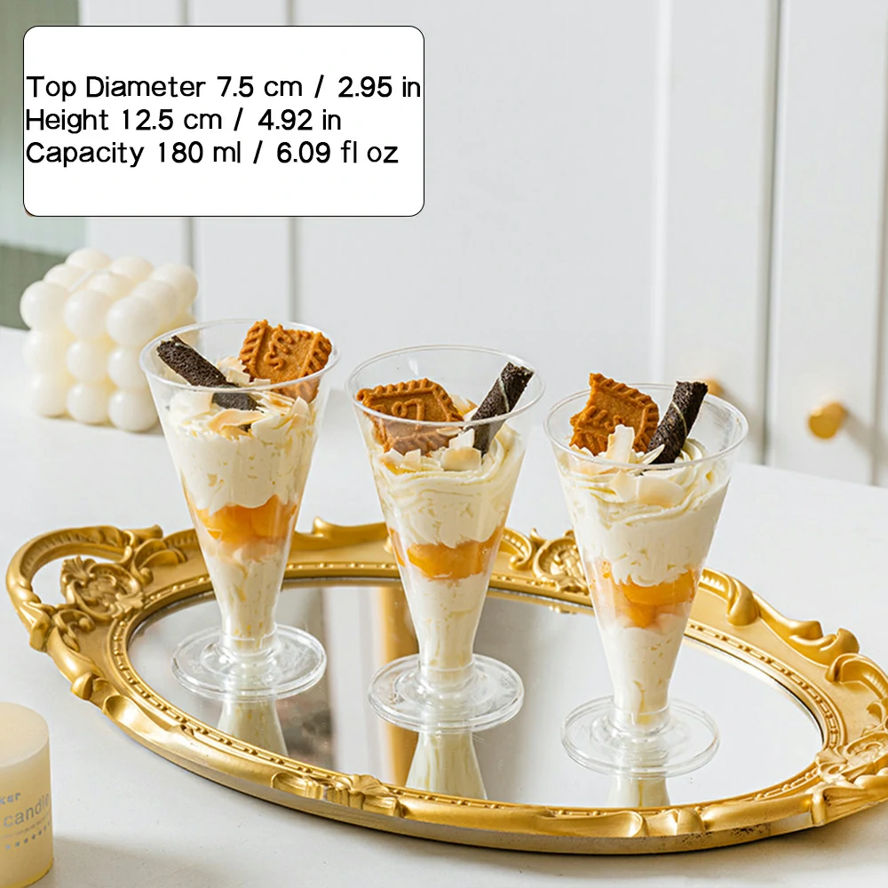 Clear Dessert Cups for Mousse, Parfaits & Mini Desserts - Image 2