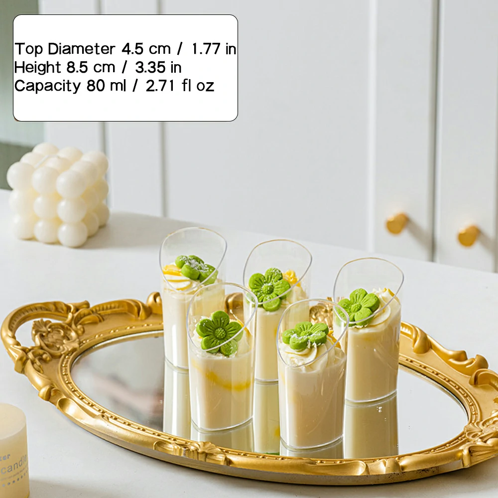 Clear Dessert Cups for Mousse, Parfaits & Mini Desserts - Image 3