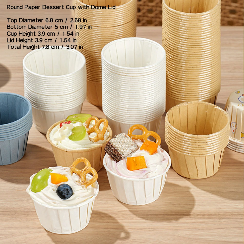 Freestanding Paper Baking Cups for Cupcakes & Desserts - Image 4